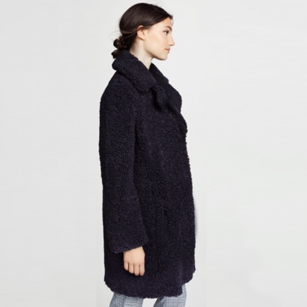 Longline TEDDY Coat Duster Jacket Trench Sherpa - Picture 2 of 4